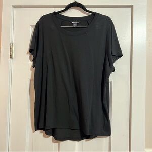#111 ATHLETA BLACK SKYWAY FLUTTER SLEEVE TEE XL ATHLETIC TOP